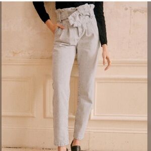 Sezane Austin Pant in Gris Neige size 36
